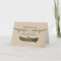 Tarjeta de agradecimiento Canoa + Ramas de Evergre