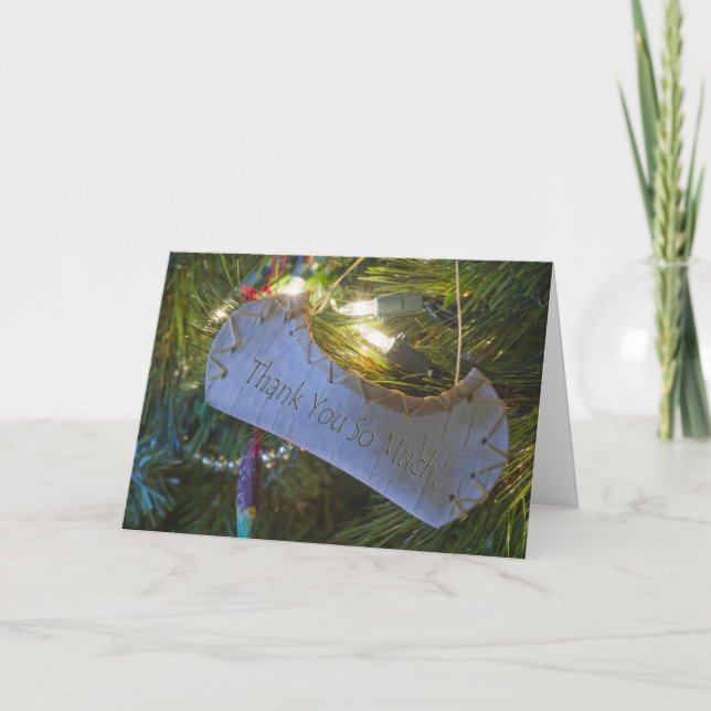 Tarjeta De Agradecimiento Canoe Ornament (Anverso)