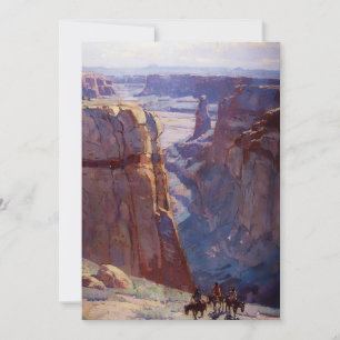 Tarjeta De Agradecimiento “Cañón Azul” de Edgar Payne