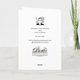 Tarjeta De Agradecimiento Cantando en el nuevo día -