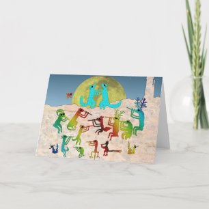 Tarjeta De Agradecimiento Cantantes Coyote Cantando Canciones de Amor de New