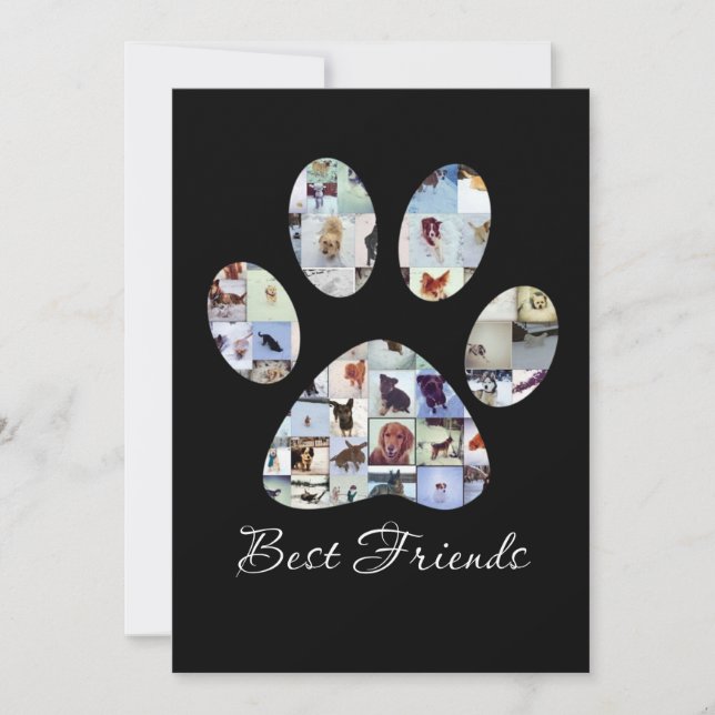 Tarjeta De Agradecimiento Canvas fotográficas de perras de perro, lienzo de  (Anverso)