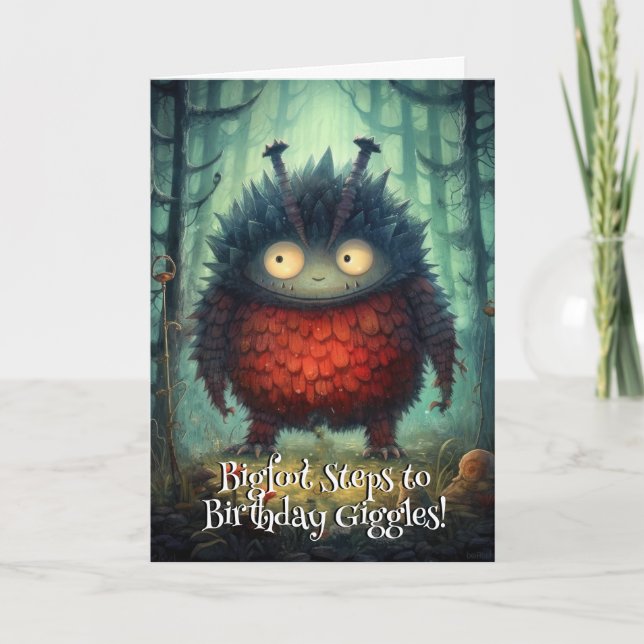 Tarjeta De Agradecimiento Caos de Monstruos...Chuckle Squatch (Anverso)