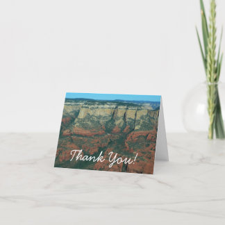 Tarjeta De Agradecimiento Capas de rocas rojas en Sedona Arizona