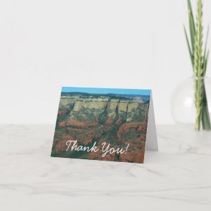 Tarjeta De Agradecimiento Capas de rocas rojas en Sedona Arizona
