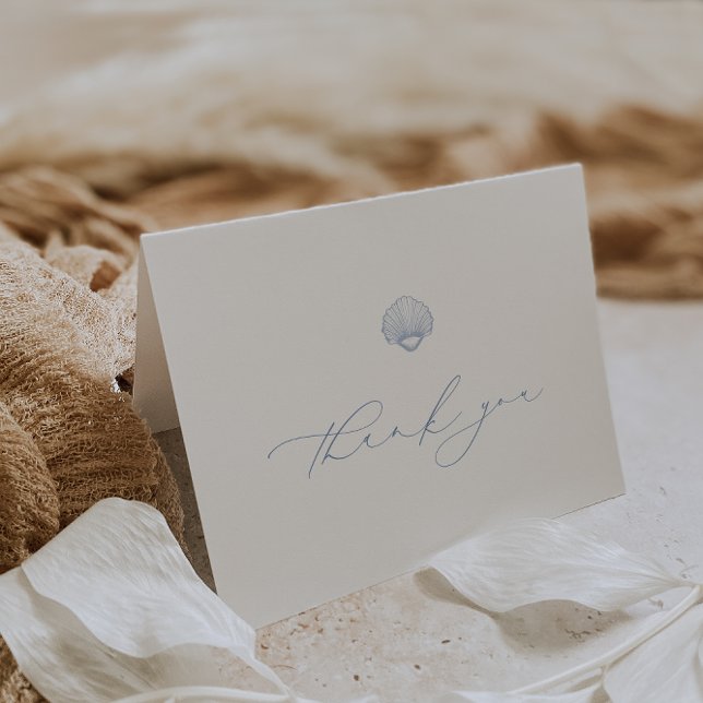 Tarjeta De Agradecimiento CAPE COD Boda de conchas marinas COSTERAS Foto (Subido por el creador)