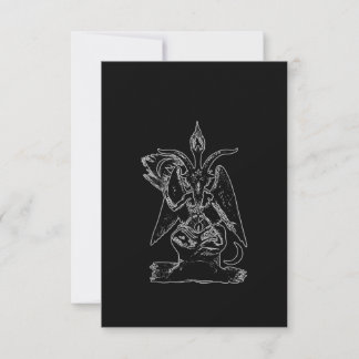 Tarjeta De Agradecimiento Caperos de Baphomet Satan Black Magic Lucifer Occu