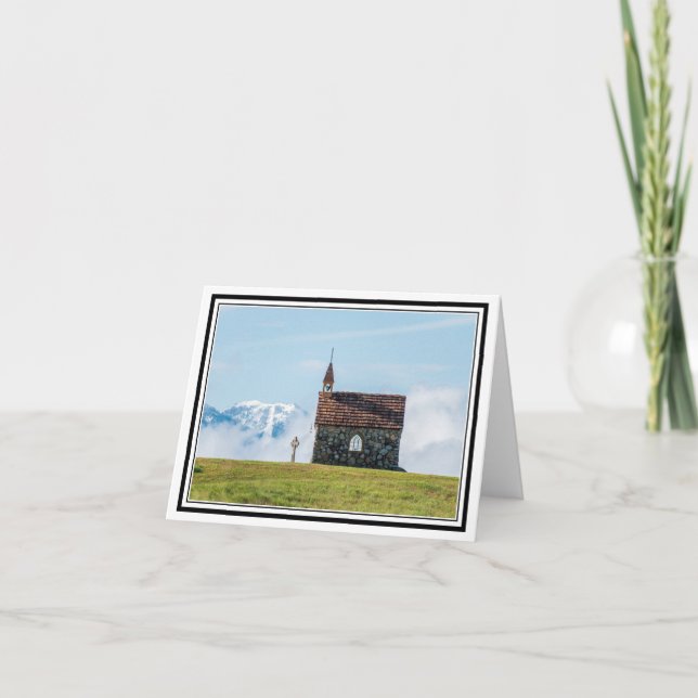 Tarjeta De Agradecimiento Capilla en las nubes (Anverso)