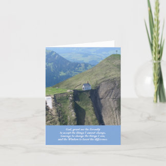 Tarjeta De Agradecimiento Capilla en los Alpes suizos