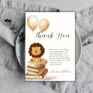Tarjeta De Agradecimiento Capítulo Salvaje Nuevo de León Globo Baby Shower