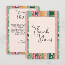 Tarjeta De Agradecimiento Capítulo Treinta Libro de Historias Florales Cumpl