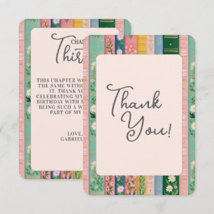 Tarjeta De Agradecimiento Capítulo Treinta Libro de Historias Florales Cumpl