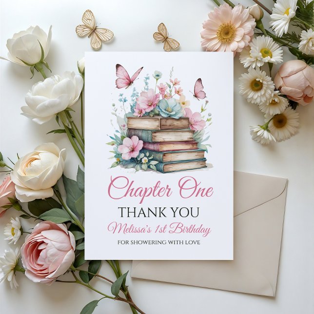 Tarjeta De Agradecimiento Capítulo Uno Cumpleaños Temático Primer Libro (Subido por el creador)