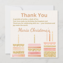Tarjeta De Agradecimiento Caprichos y Deseos Cumpleaños