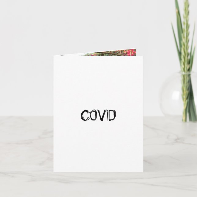 Tarjeta De Agradecimiento caprichosa foto animada COVID podemos lamer esto" (Anverso)