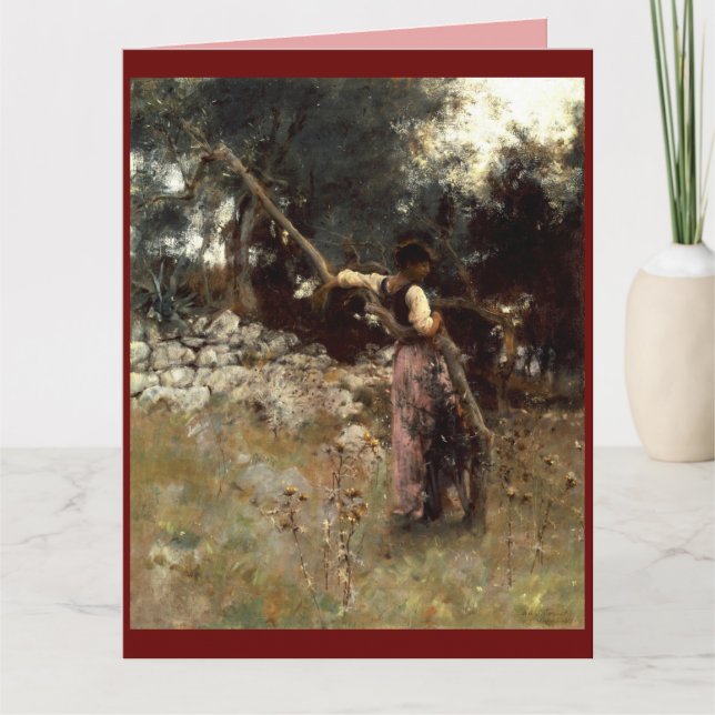 Tarjeta De Agradecimiento Capriote, John Sargent 1878 (Anverso)