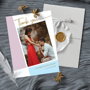 Tarjeta De Agradecimiento Captura el amor: Personalizado Precious Photo Boda