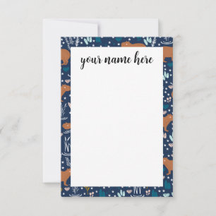 Tarjeta De Agradecimiento Capybara Notecards personalizado