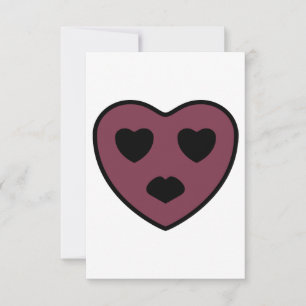 Tarjeta De Agradecimiento Cara de corazón