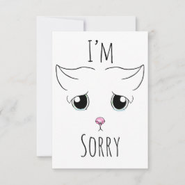 Tarjeta De Agradecimiento Cara de Gato Triste: Lo Siento