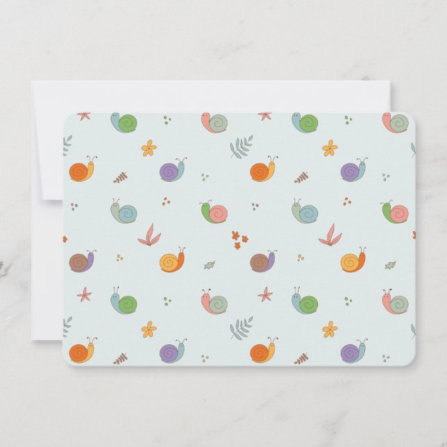 Tarjeta De Agradecimiento Caracoles divertidos (Anverso)