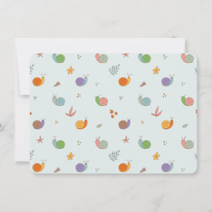 Tarjeta De Agradecimiento Caracoles divertidos