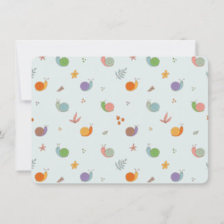 Tarjeta De Agradecimiento Caracoles divertidos