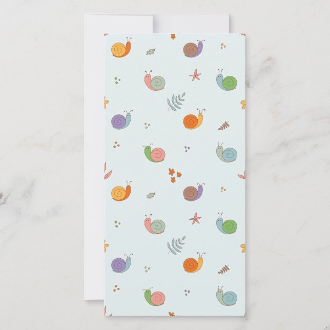 Tarjeta De Agradecimiento Caracoles divertidos (Anverso)