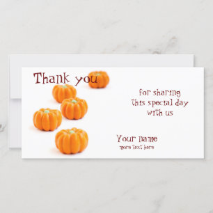 Tarjeta De Agradecimiento Caramelos de calabaza de Halloween