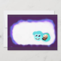 Caras felices fruta y magdalena