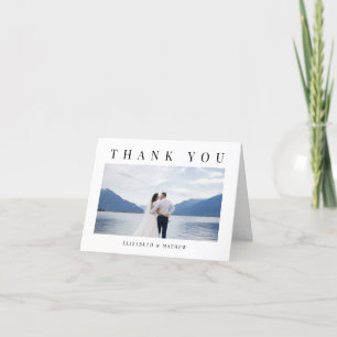 Tarjeta De Agradecimiento Carbón blanco boda