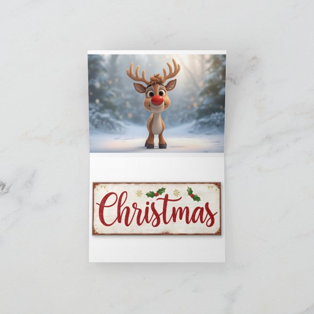 Tarjeta De Agradecimiento card with christmas writing and christmas images (Interior)