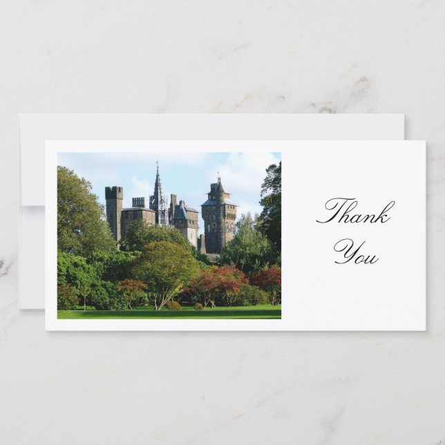 Tarjeta De Agradecimiento Cardiff Castle - Gracias (Anverso)