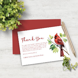 Tarjeta De Agradecimiento Cardinal Bird Funeral Memorial Gracias