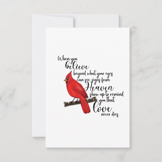 Tarjeta De Agradecimiento Cardinal Card (Anverso)