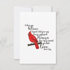 Tarjeta De Agradecimiento Cardinal Card