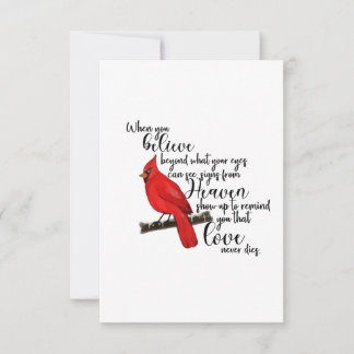 Tarjeta De Agradecimiento Cardinal Card