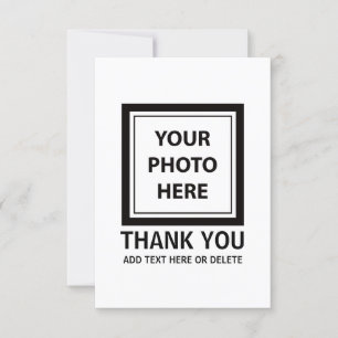 Tarjeta De Agradecimiento Cargar foto de imagen y añadir texto - Personaliza