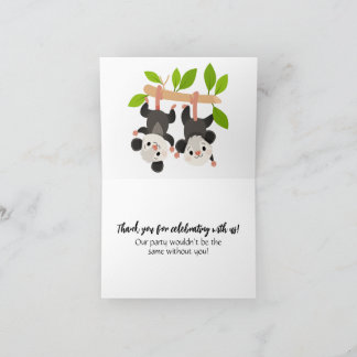 Tarjeta De Agradecimiento Cariño de Zarigüeya ¡Gracias por Celebrar con Noso