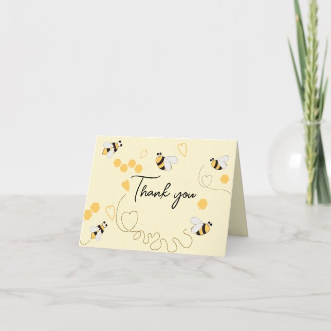 Tarjeta De Agradecimiento Cariño dulce primer cumpleaños (Anverso)