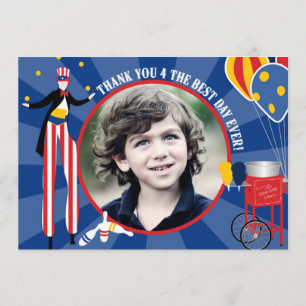 Tarjeta De Agradecimiento Carnaval Desfile de Algodón de Azúcar Gracias