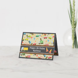 Tarjeta De Agradecimiento Carné de cumpleaños de Boy Brown