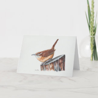 Tarjeta De Agradecimiento Carolina Wren Art Card