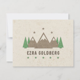 Tarjeta De Agradecimiento Carpa de Lona Bar Mitzvah Camping