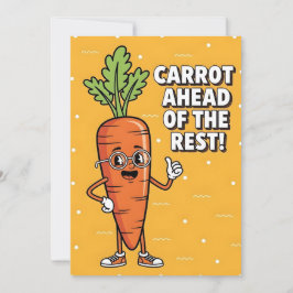 Tarjeta De Agradecimiento Carrot Ahead of the Rest veggie lover healthy food