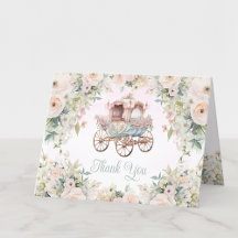 Carruaje de princesa de cuento de hadas floral acu