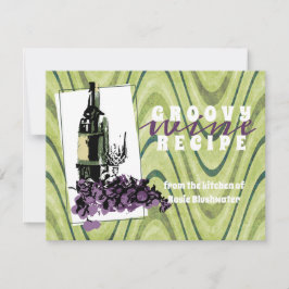 Tarjeta De Agradecimiento Carta de recetas gastronómicas de uvas de vino ret