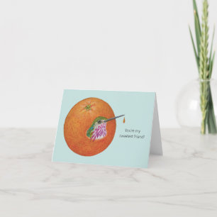 Tarjeta De Agradecimiento Carta del pájaro mosca calíope de Bingo
