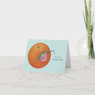 Tarjeta De Agradecimiento Carta del pájaro mosca calíope de Bingo