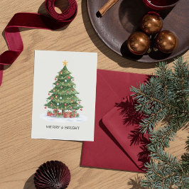 Tarjeta De Agradecimiento Cartão de natal aquarela alegre e brilhante